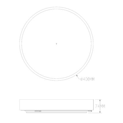 Zuma Line - LED pritemdomas lubinis vonios šviestuvas LED/36W/230V 3000-6000K diametras 40 cm IP44 žalvaris + nuotolinio valdymo pultas