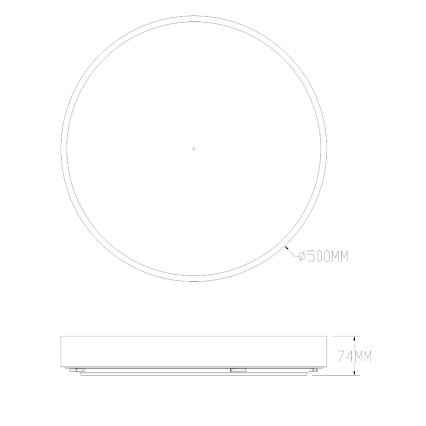 Zuma Line - LED pritemdomas lubinis vonios šviestuvas LED/50W/230V 3000-6000K diametras 50 cm IP44 žalvaris + nuotolinio valdymo pultas