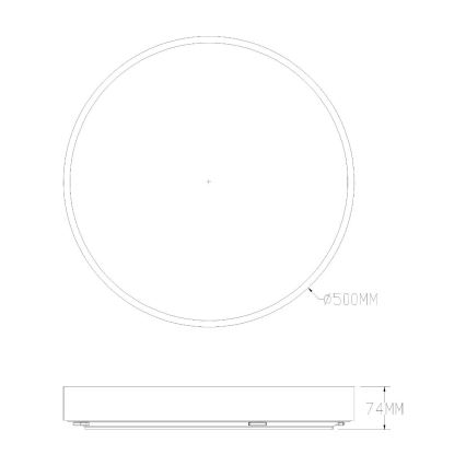 Zuma Line - LED pritemdomas lubinis vonios šviestuvas LED/50W/230V 3000-6000K diametras 50 cm IP44 auksas + nuotolinio valdymo pultas