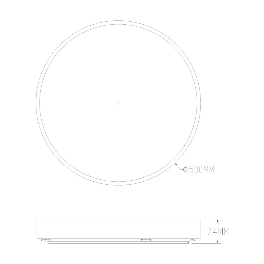 Zuma Line - LED pritemdomas lubinis vonios šviestuvas LED/50W/230V 3000-6000K diametras 50 cm IP44 auksas + nuotolinio valdymo pultas