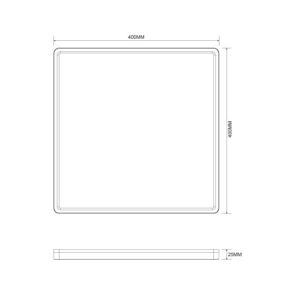 Zuma Line - LED Pritemdomas lubinis šviestuvas LED/38W/230V + LED/12W 3000/4000/5500K 40x40 cm juoda