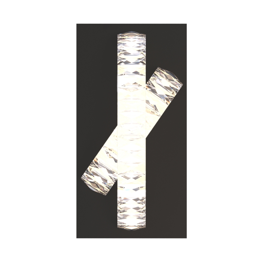 Zuma Line - LED reguliuojamas kristalinis sieninis šviestuvas LED/18W/230V 2700-6000K juodas + nuotolinio valdymo pultas