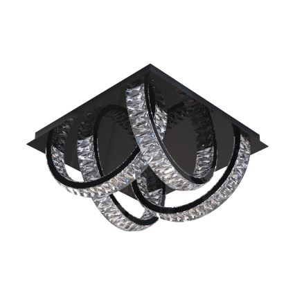 Zuma Line - LED reguliuojamas kristalinis lubų šviestuvas LED/23,5W/230V 2700-6000K juodas + nuotolinio valdymo pultas