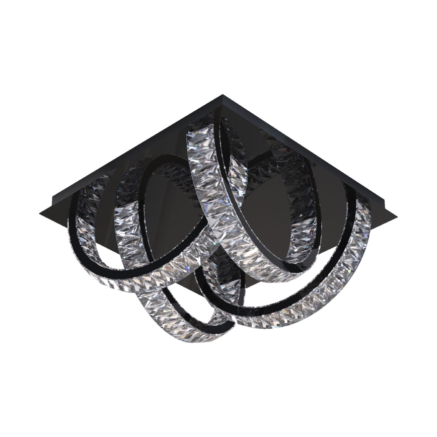 Zuma Line - LED reguliuojamas kristalinis lubų šviestuvas LED/23,5W/230V 2700-6000K juodas + nuotolinio valdymo pultas