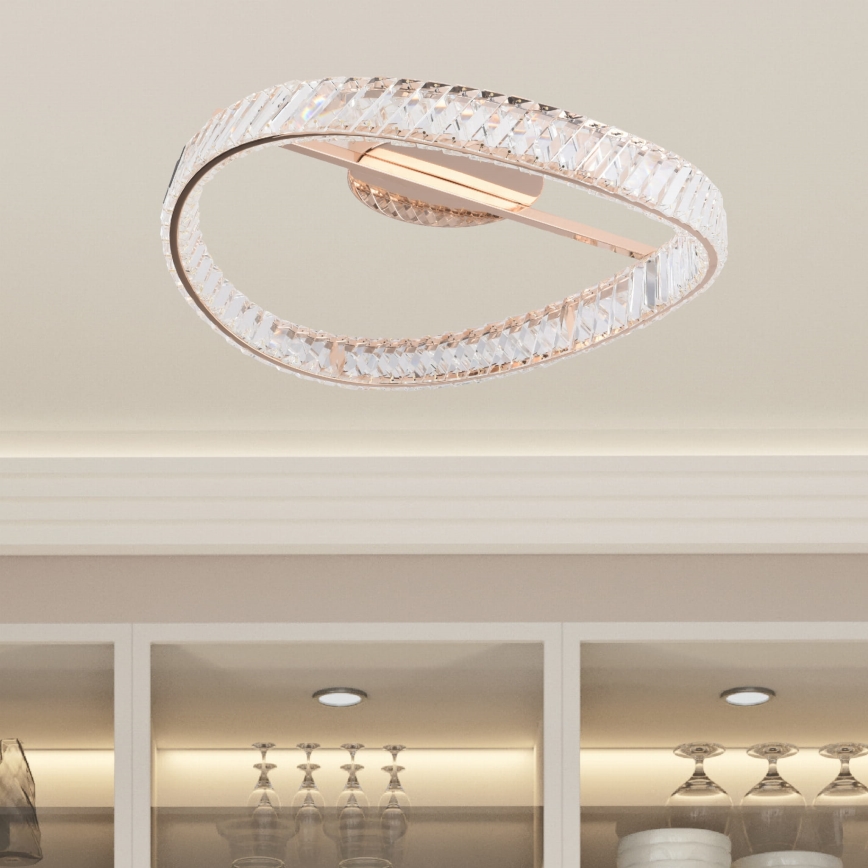 Zuma Line - dimeriuojamas LED lubų šviestuvas LED/36W/230V Ø 52 cm rožinio aukso