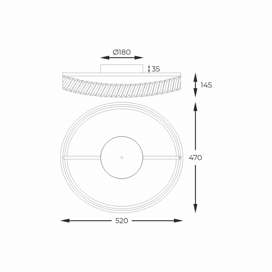 Zuma Line - dimeriuojamas LED lubų šviestuvas LED/36W/230V Ø 52 cm rožinio aukso