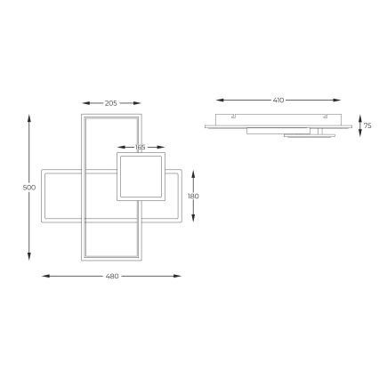 Zuma Line - LED Pritemdomas lubinis šviestuvas LED/46W/230V auksas