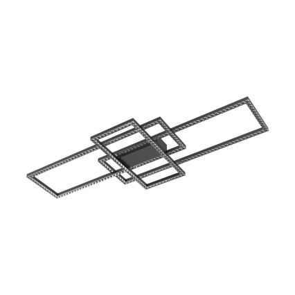 Zuma Line - LED Pritemdomi krištoliniai lubiniai šviestuvai LED/52W/230V 2700-6000K juoda + nuotolinio valdymo pultas
