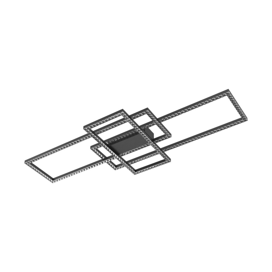 Zuma Line - LED Pritemdomi krištoliniai lubiniai šviestuvai LED/52W/230V 2700-6000K juoda + nuotolinio valdymo pultas