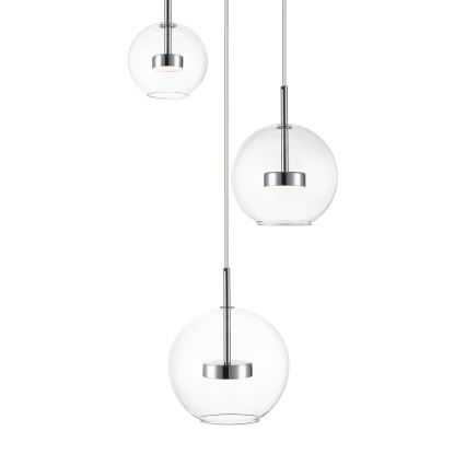 Zuma Line - LED Pakabinamas sietynas 3xLED/5W/230V blizgus chromas