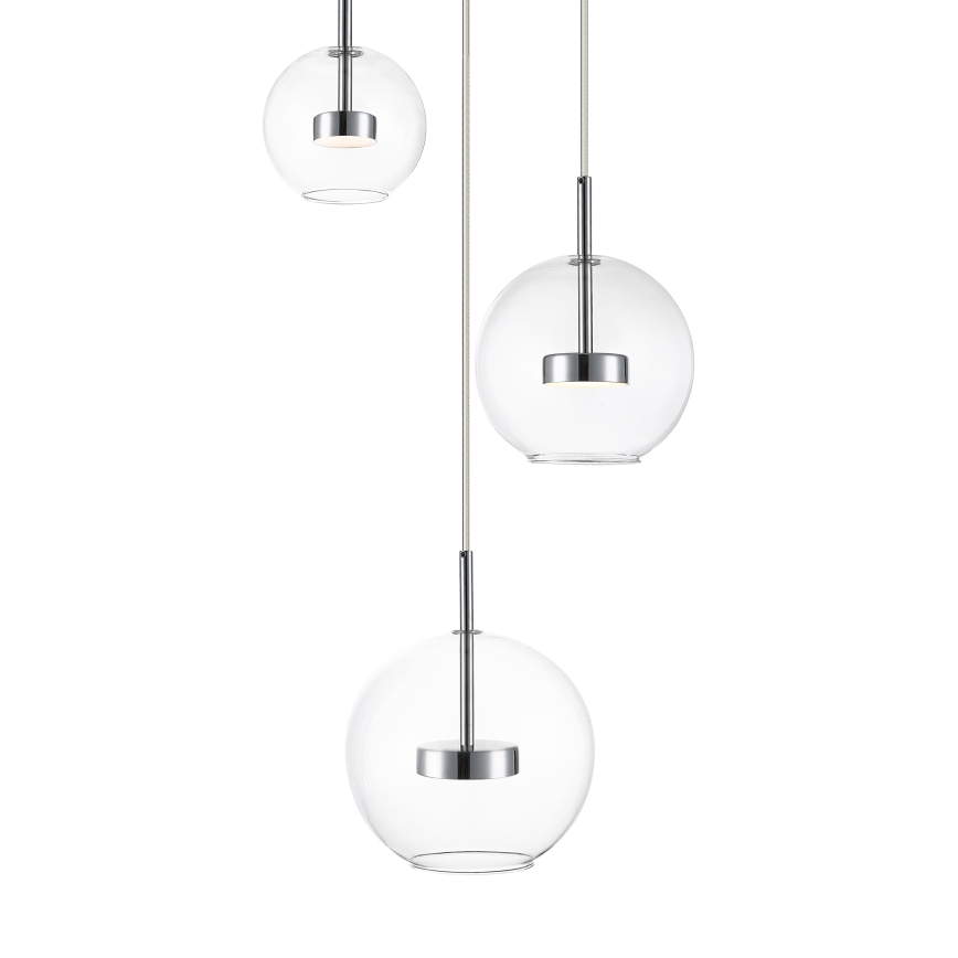 Zuma Line - LED Pakabinamas sietynas 3xLED/5W/230V blizgus chromas