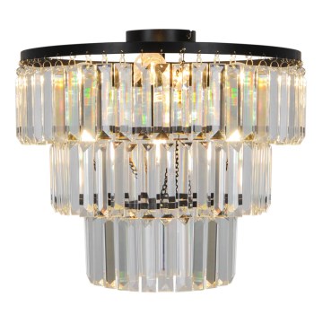 Zuma Line P17127-4-BK - Tvirtinamas sietynas TIFANNY 4xE14/40W/230V juoda