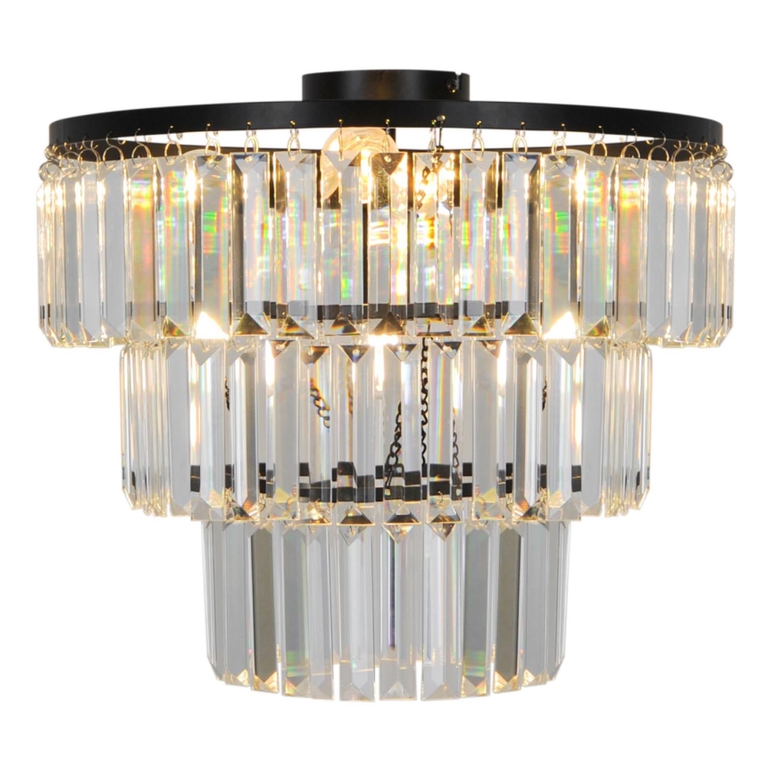 Zuma Line P17127-4-BK - Tvirtinamas sietynas TIFANNY 4xE14/40W/230V juoda