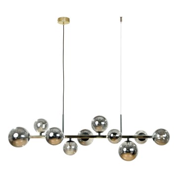 Zuma Line - Pakabinama liustra su laidu 10xG9/8W/230V auksinė/dūminė juoda