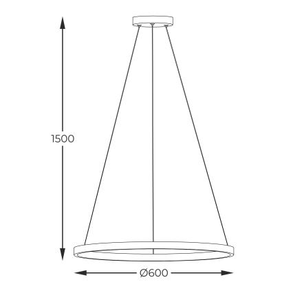 Zuma Line - LED Pakabinamas sietynas LED/32W/230V 3000/4000/6000K diametras 60 cm juoda