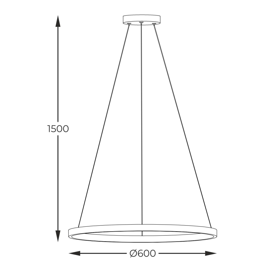 Zuma Line - LED Pakabinamas sietynas LED/32W/230V 3000/4000/6000K diametras 60 cm juoda