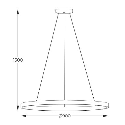Zuma Line - LED Pakabinamas sietynas LED/40W/230V 3000/4000/6000K diametras 90 cm juoda
