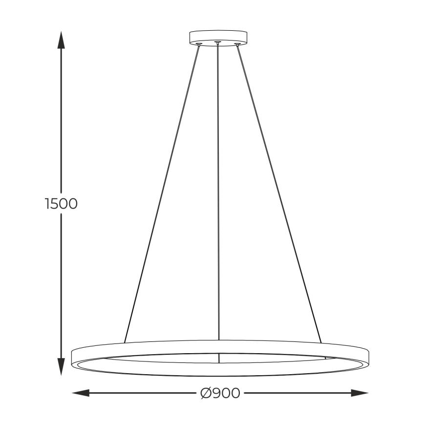 Zuma Line - LED Pakabinamas sietynas LED/40W/230V 3000/4000/6000K diametras 90 cm juoda