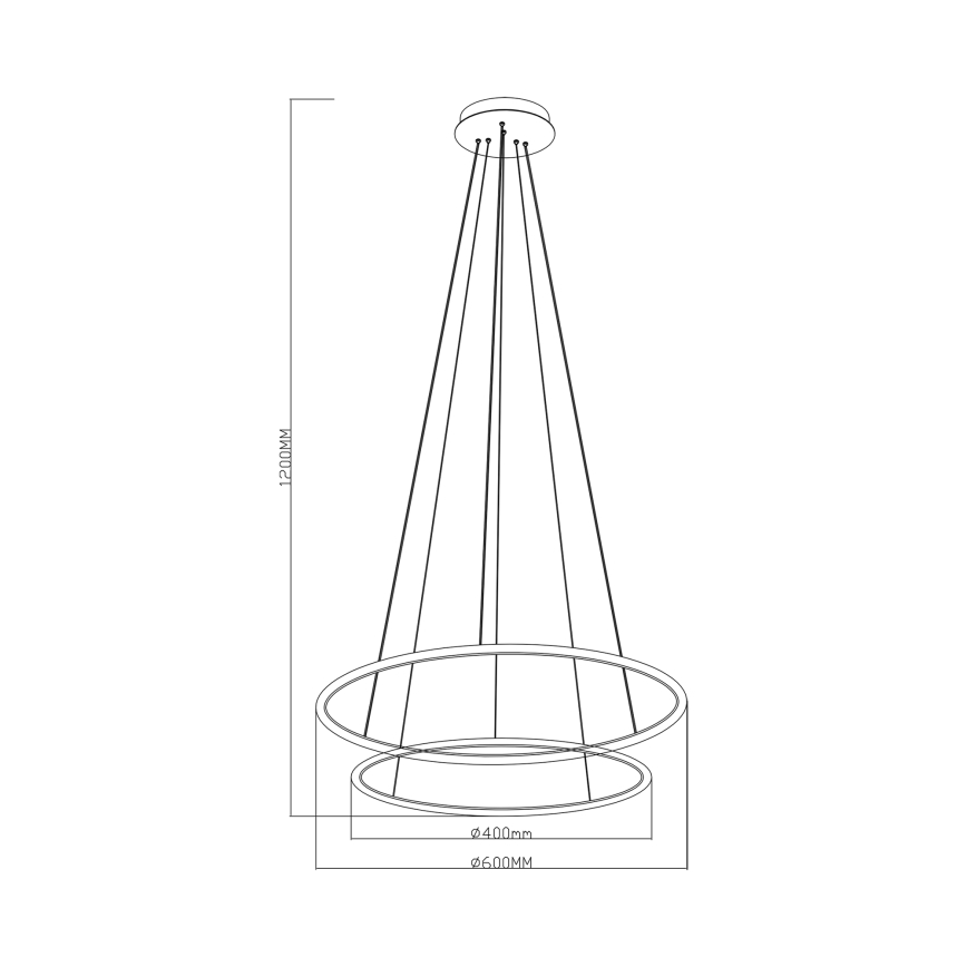 Zuma Line - LED Pakabinamas sietynas LED/40W/230V juoda