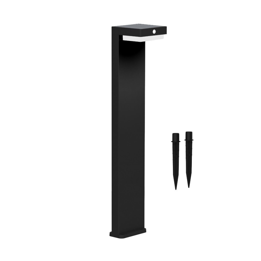 Zuma Line - LED šviestuvas, įkraunamas saulės energija su judesio ir prieblandos jutikliu LED/4,5W/2000 mAh IP44 juoda