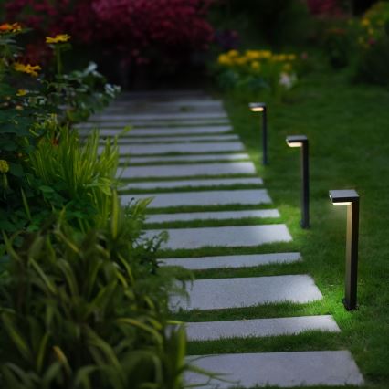 Zuma Line - LED šviestuvas, įkraunamas saulės energija su judesio ir prieblandos jutikliu LED/4,5W/2000 mAh IP44 juoda