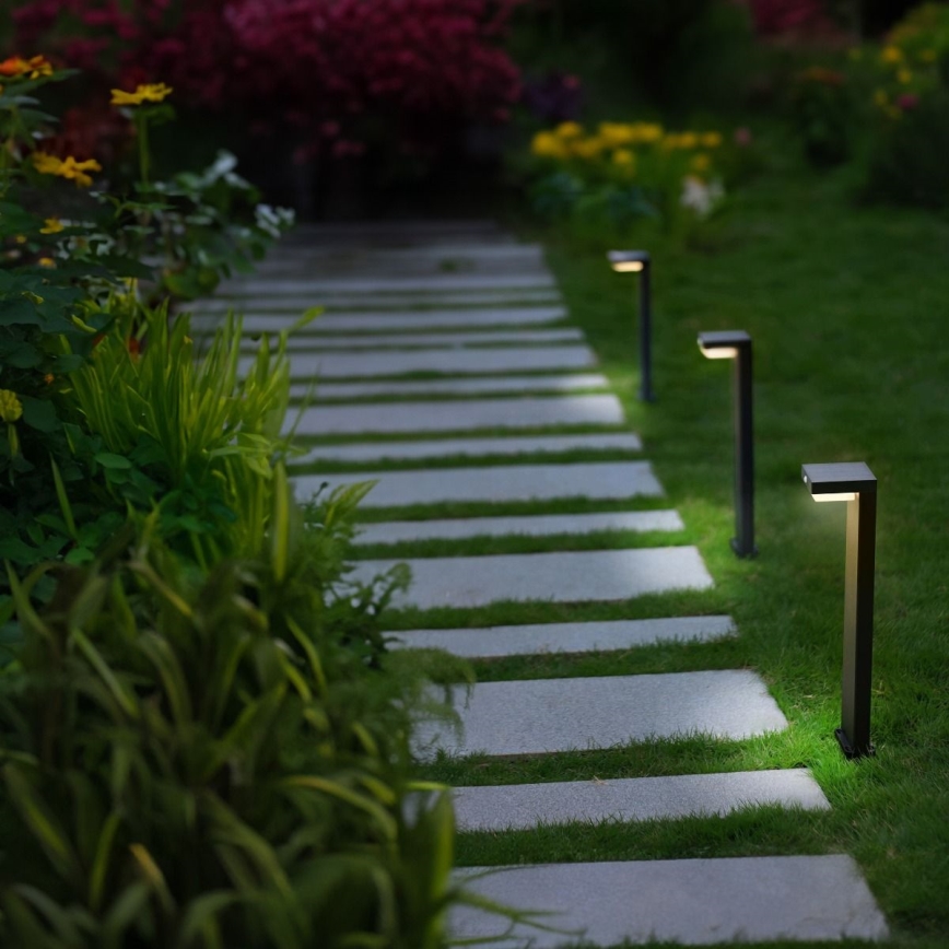 Zuma Line - LED šviestuvas, įkraunamas saulės energija su judesio ir prieblandos jutikliu LED/4,5W/2000 mAh IP44 juoda