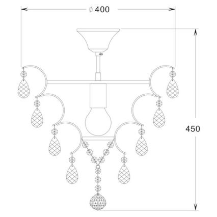 Zuma Line - Kristalinis pakabinamas sietynas 1xE27/60W/230V