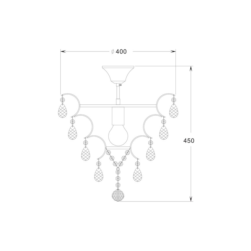 Zuma Line - Kristalinis pakabinamas sietynas 1xE27/60W/230V