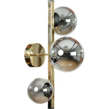 Zuma Line - Sieninis šviestuvas 3xG9/8W/230V auksinė/dūminė juoda
