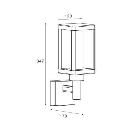 Zuma Line - LED Lauko sieninė lempa LED/12W/230V IP65 juoda