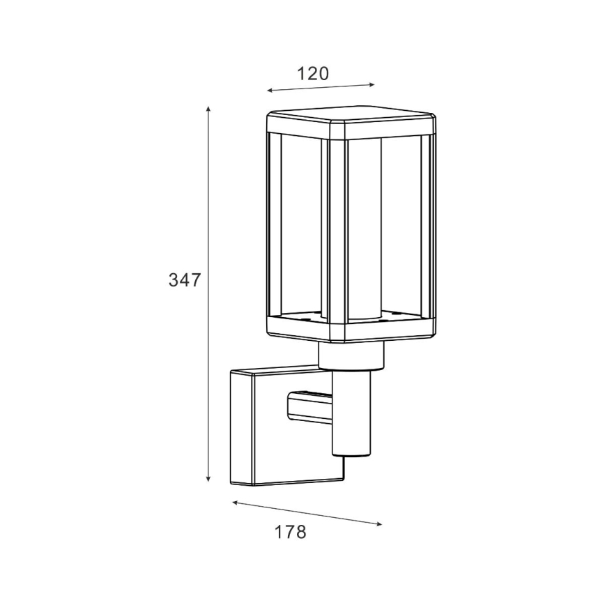 Zuma Line - LED Lauko sieninė lempa LED/12W/230V IP65 juoda