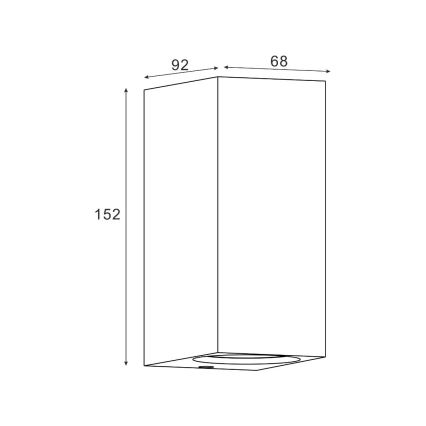 Zuma Line - Lauko sieninis šviestuvas 2xGU10/35W/230V IP44 juoda