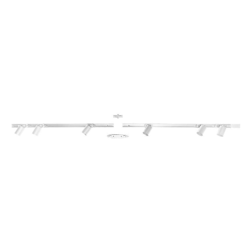 Zuma Line - Taškinis šviestuvas bėgelių sistemai 6xGU10/10W/230V baltas + bėgelių priedai