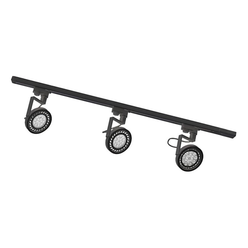Zuma Line - Taškinis šviestuvas bėgelių sistemoje 3xGU10/15W/230V juodas