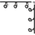 Zuma Line - Taškinis šviestuvas bėgelių sistemoje 6xGU10/15W/230V juodas