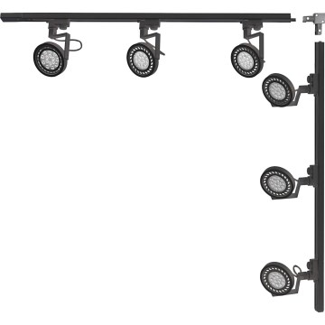Zuma Line - Taškinis šviestuvas bėgelių sistemoje 6xGU10/15W/230V juodas