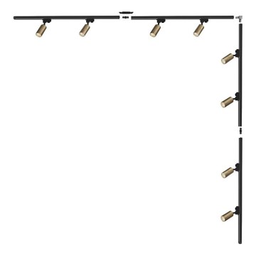 Zuma Line - Taškinis šviestuvas bėgelių sistemoje 8xGU10/35W/230V juodas/auksinis
