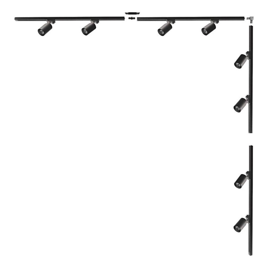 Zuma Line - Taškinis šviestuvas bėginei sistemai 8xGU10/35W/230V juodas