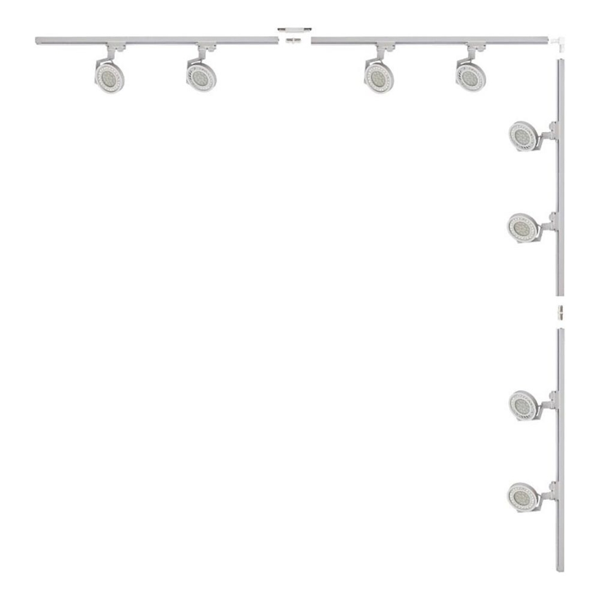 Zuma Line - Taškinis šviestuvas bėginėje sistemoje 8xGU10/15W/230V baltas