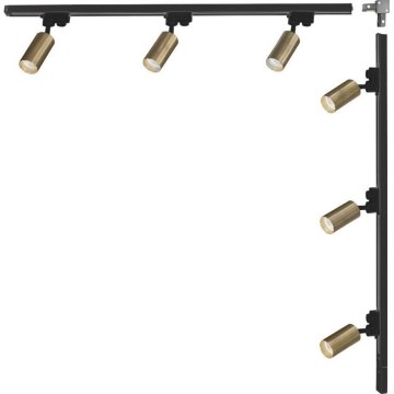 Zuma Line - Taškinis šviestuvas juostos sistemoje 6xGU10/35W/230V juodas/auksinis