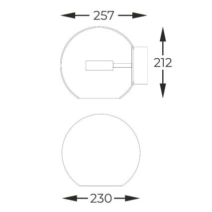 Zuma Line - LED sieninis šviestuvas LED/5W/230V auksas