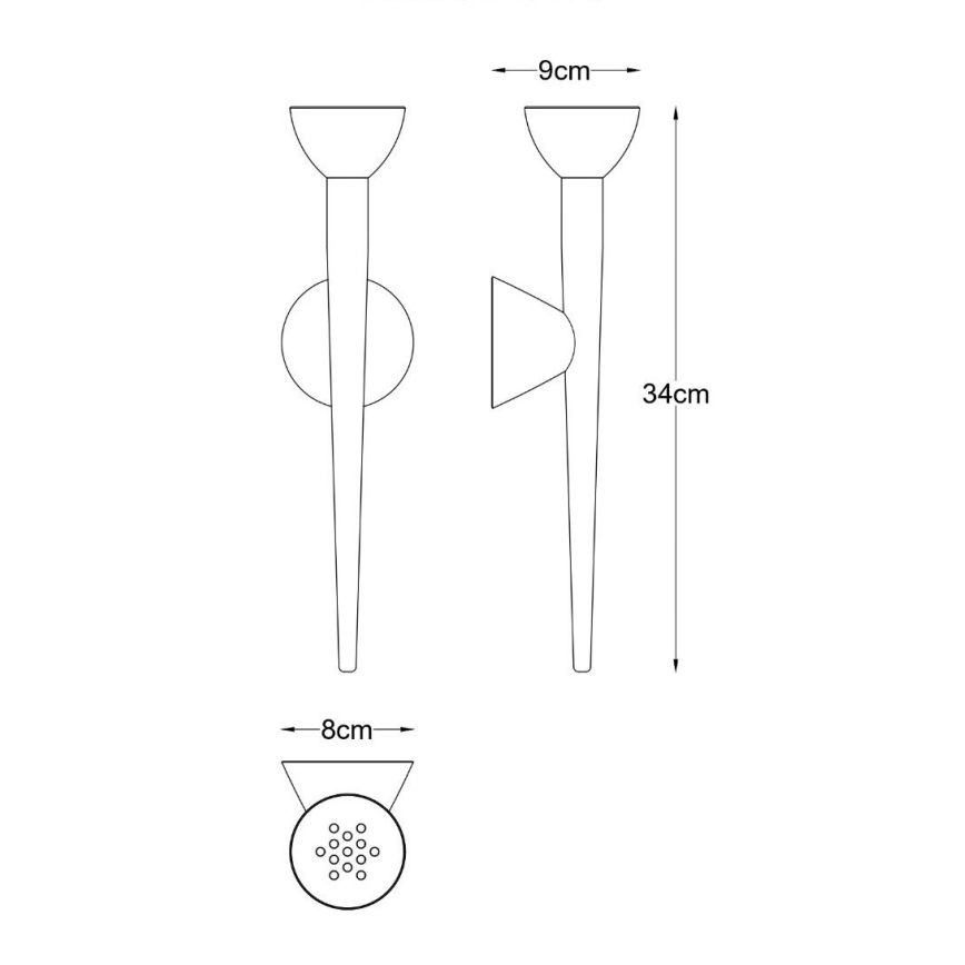 Zuma Line - LED sieninis šviestuvas LED/5W/230V auksinis