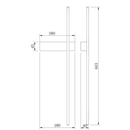 Zuma Line - LED sieninis šviestuvas LED/8W/230V 3000/4000/6000K 60 cm juodas