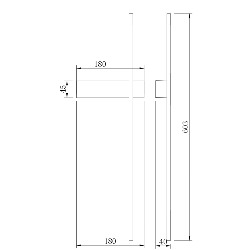 Zuma Line - LED sieninis šviestuvas LED/8W/230V 3000/4000/6000K 60 cm juodas