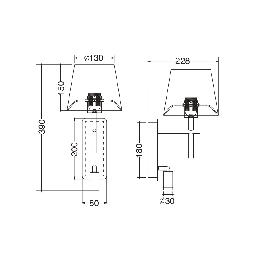 Zuma Line - LED sieninis šviestuvas 1xE27/40W/230V + LED/2,5W matinis chromas/balta