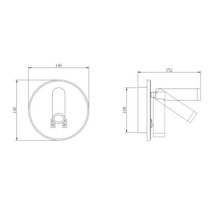 Zuma Line - LED sieninis taškinis šviestuvas LED/5,5W/230V 4000K + LED/2,5W 3000K juodas