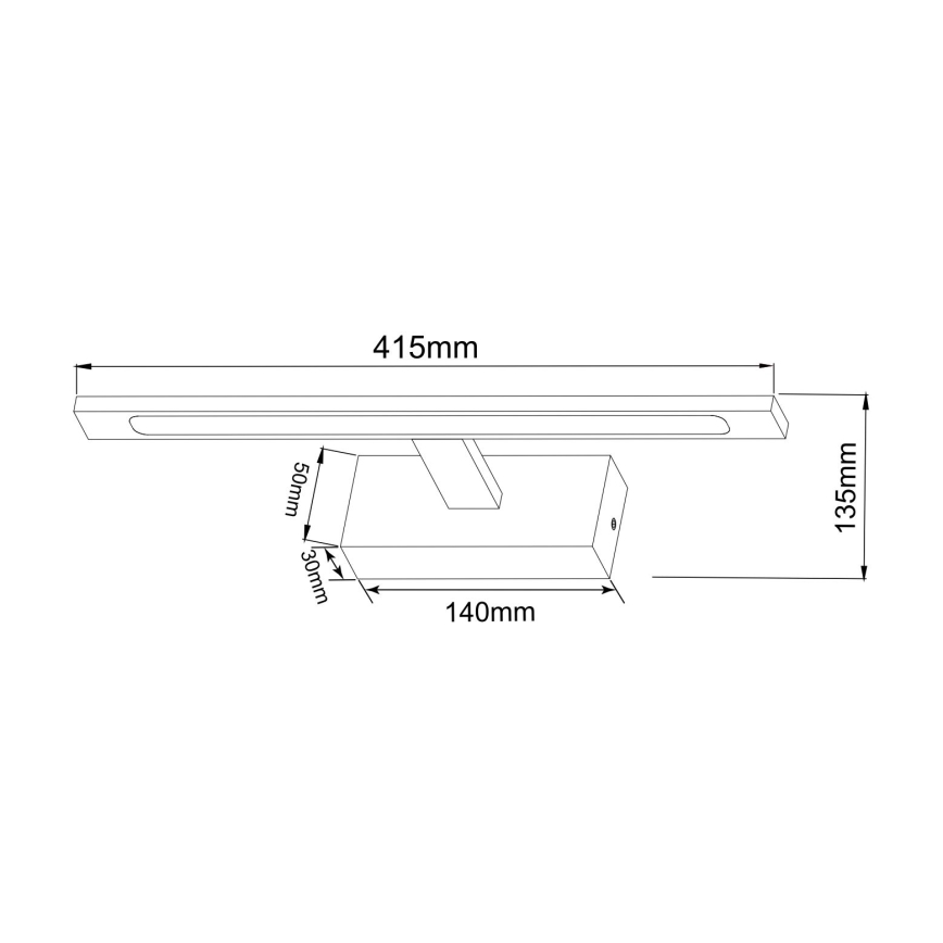 Zuma Line - LED vonios veidrodžio apšvietimas LED/12W/230V 41 cm IP44 blizgus chromas