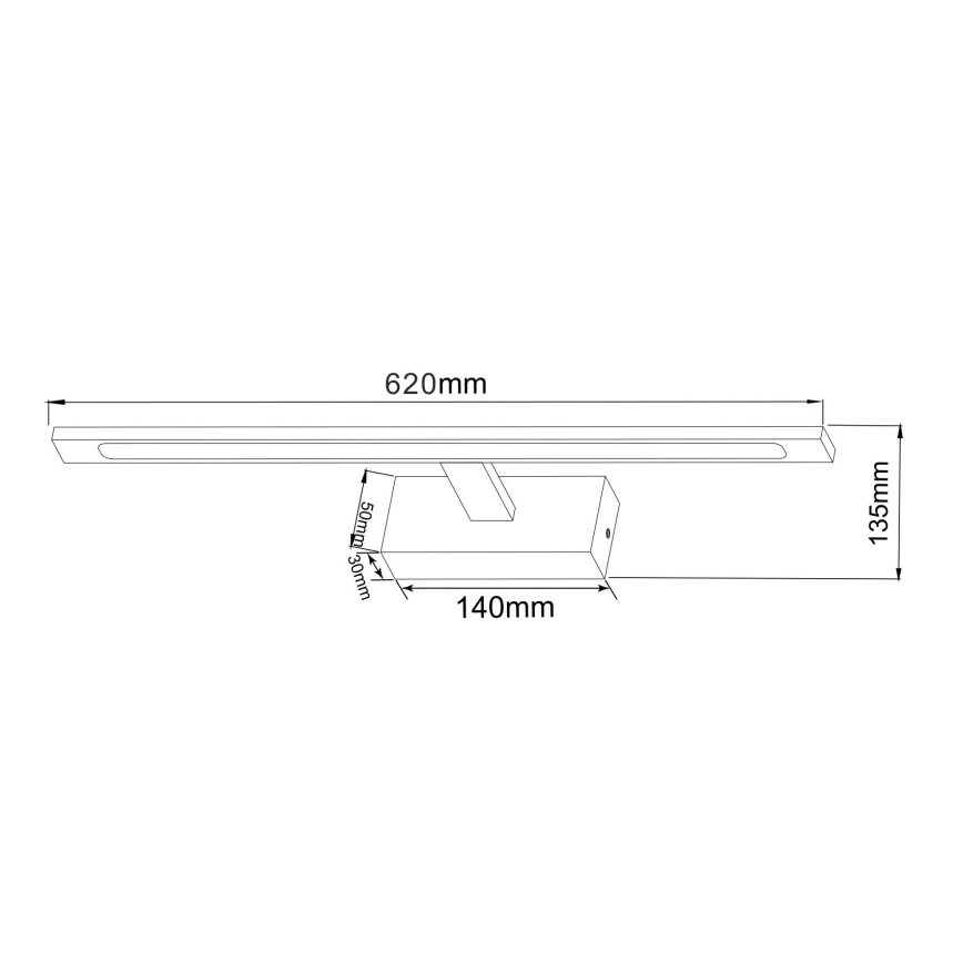 Zuma Line - LED vonios veidrodžio apšvietimas LED/20W/230V 62 cm IP44 auksas