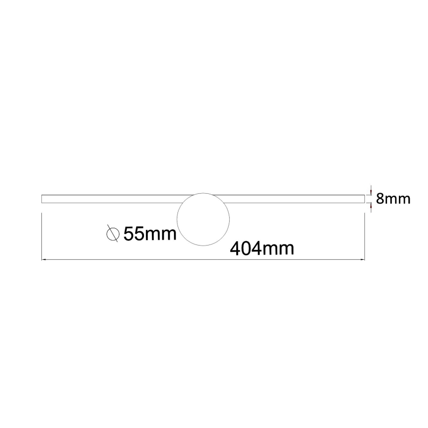 Zuma Line - LED vonios veidrodžio apšvietimas LED/6W/230V 40 cm IP44 juoda