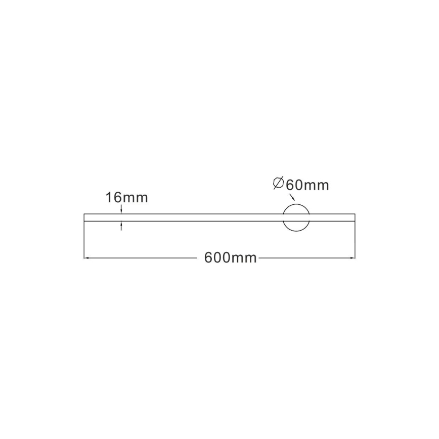 Zuma Line - LED sieninis šviestuvas LED/8W/230V 60 cm juoda